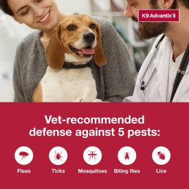 K9 Advantix II Flea, Tick & Mosquito Treatment & Prevention for Medium Dogs