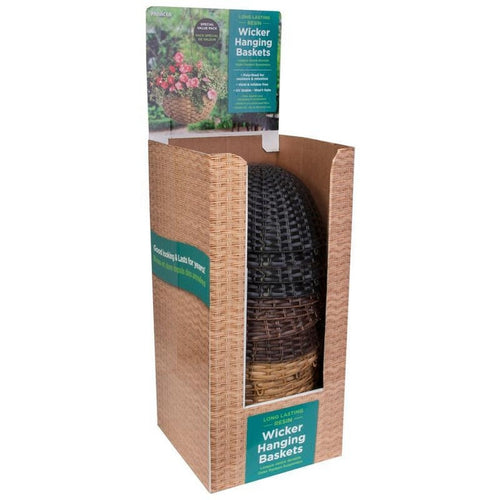 RESIN WOVEN HANGING BASKET ASSORTMENT